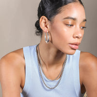 Genevieve 3MM Silver Chain Necklace - Taylor Adorn