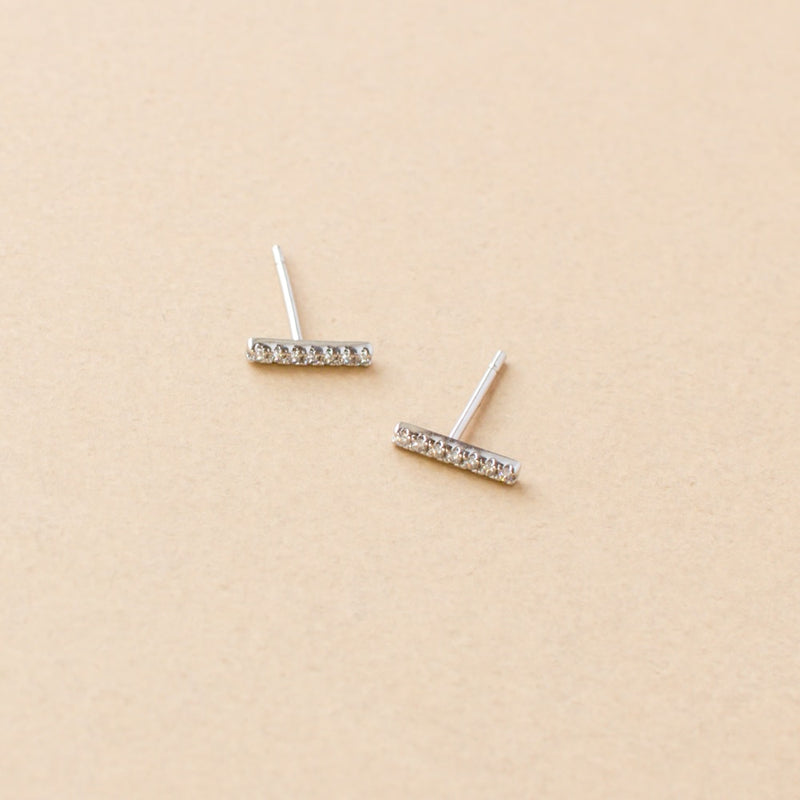 Dash Pave Stud Earring
