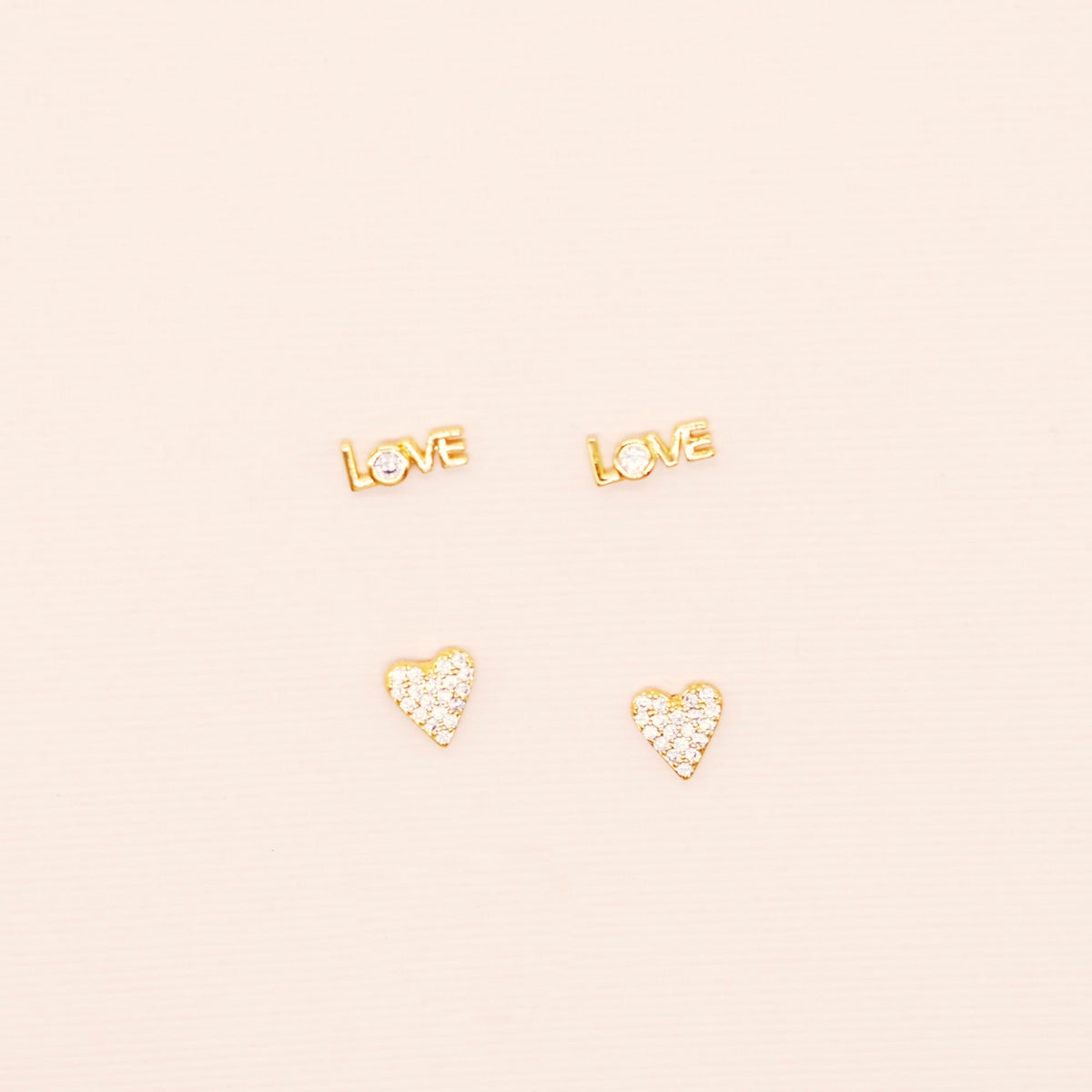 Love Pave Stud Earring Pack