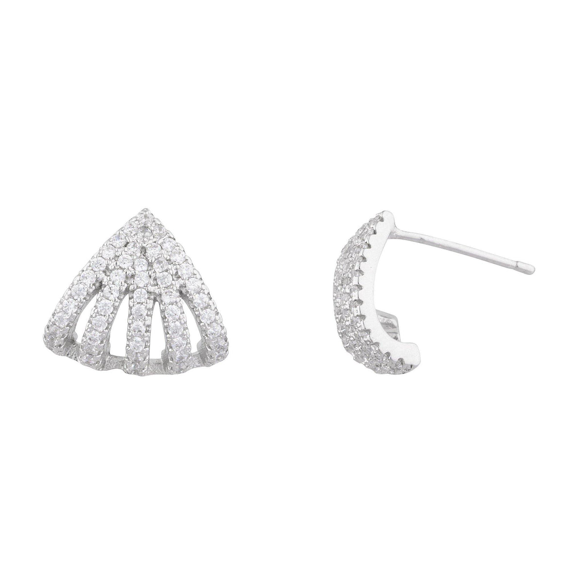 Lyra Pave Huggie Earring - Taylor Adorn