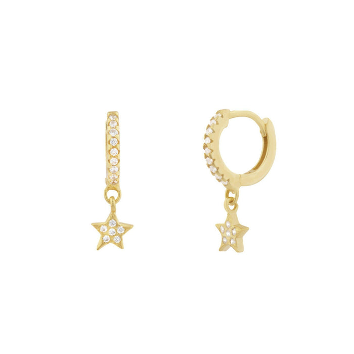 Vega Pave Huggie Earring - Taylor Adorn